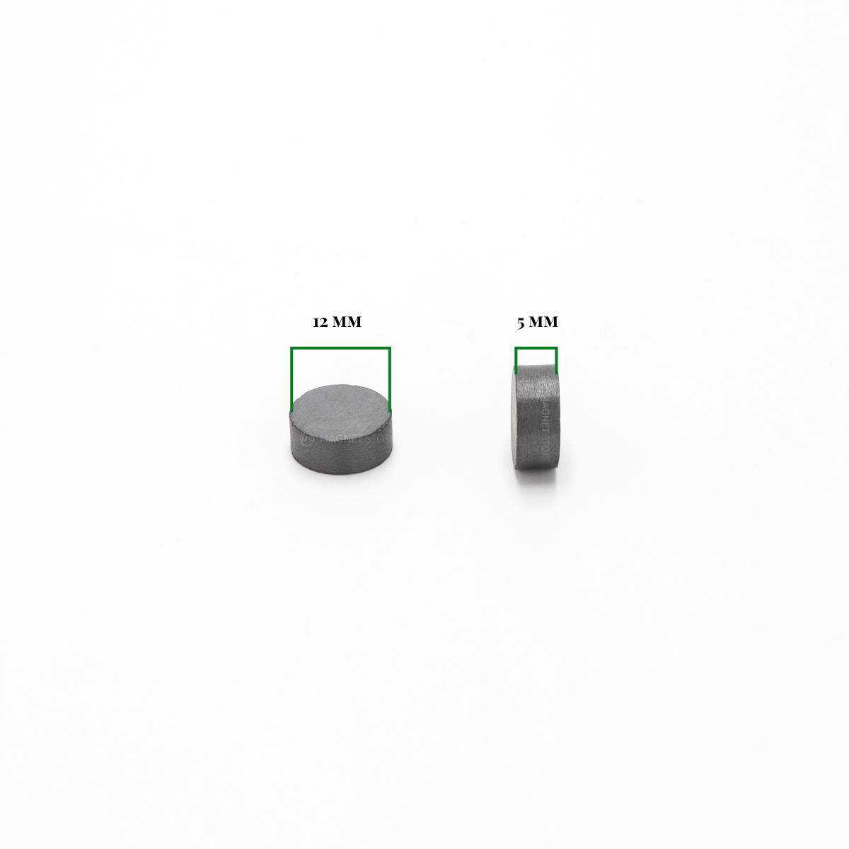 12x5mm Y30BH Uncoated Ferrite Disc Magnets (Pack of 48)