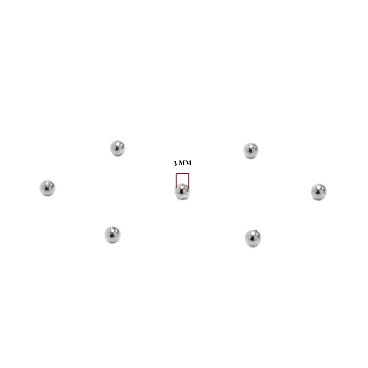 3mm N38 Ni Neodymium Ball Magnets (Pack of 10)
