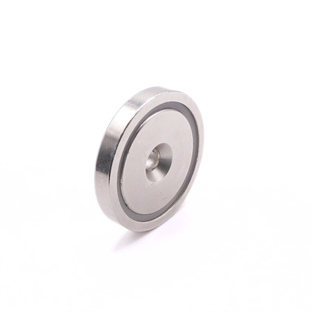 42mm Countersunk Neodymium Pot Magnet N35 Ni