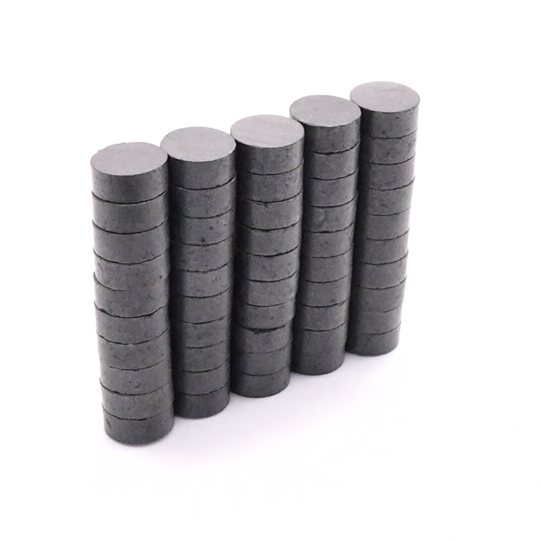 10x4mm Y30BH Uncoated Ferrite Disc Magnets (Pack of 50)
