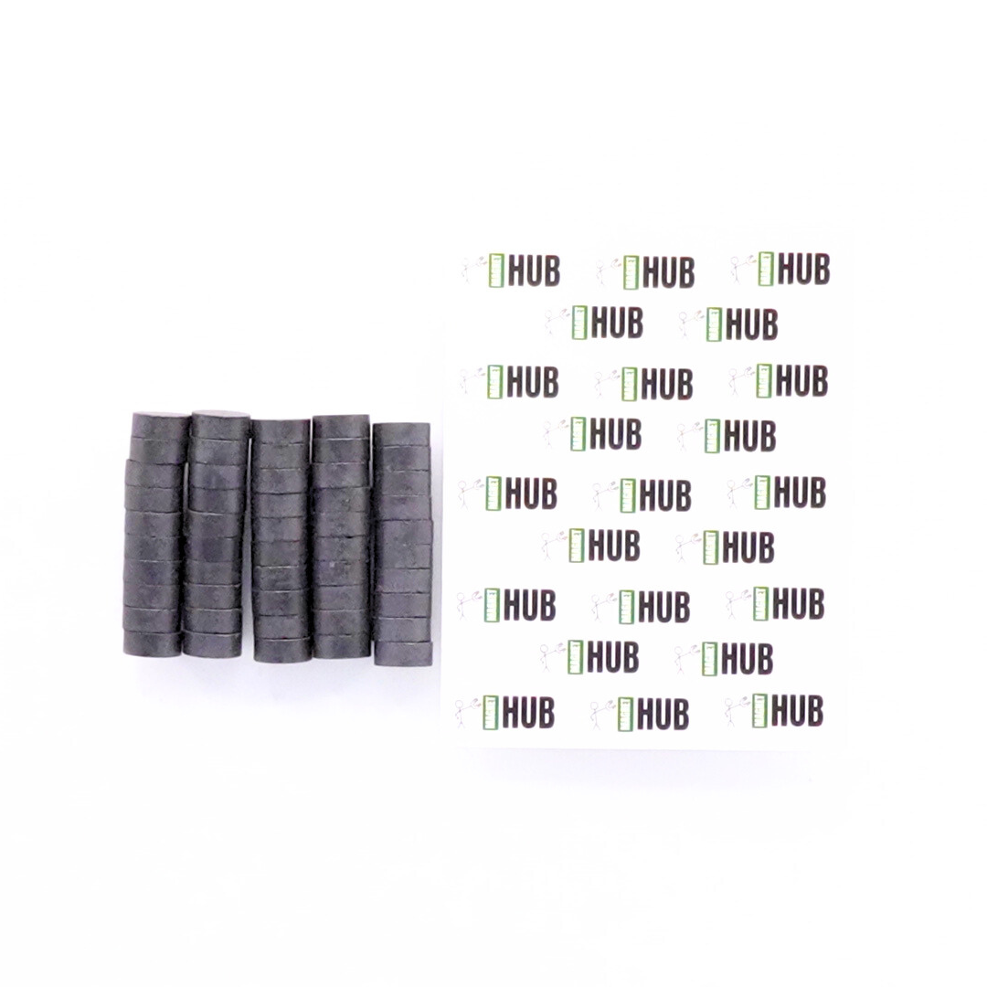 10x4mm Y30BH Uncoated Ferrite Disc Magnets (Pack of 50)