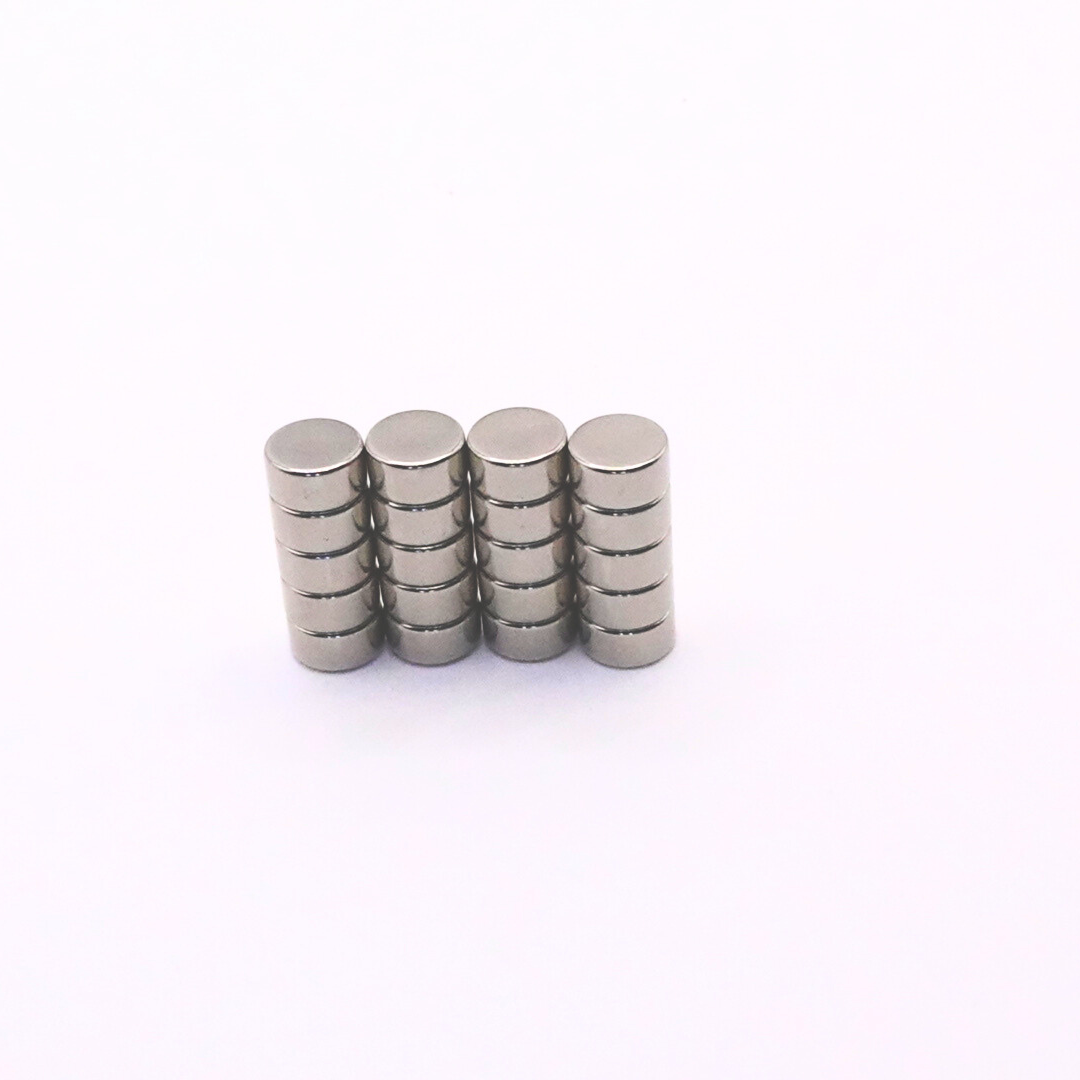 10x5mm N38 Ni Neodymium Discs Magnets (Pack of 20)