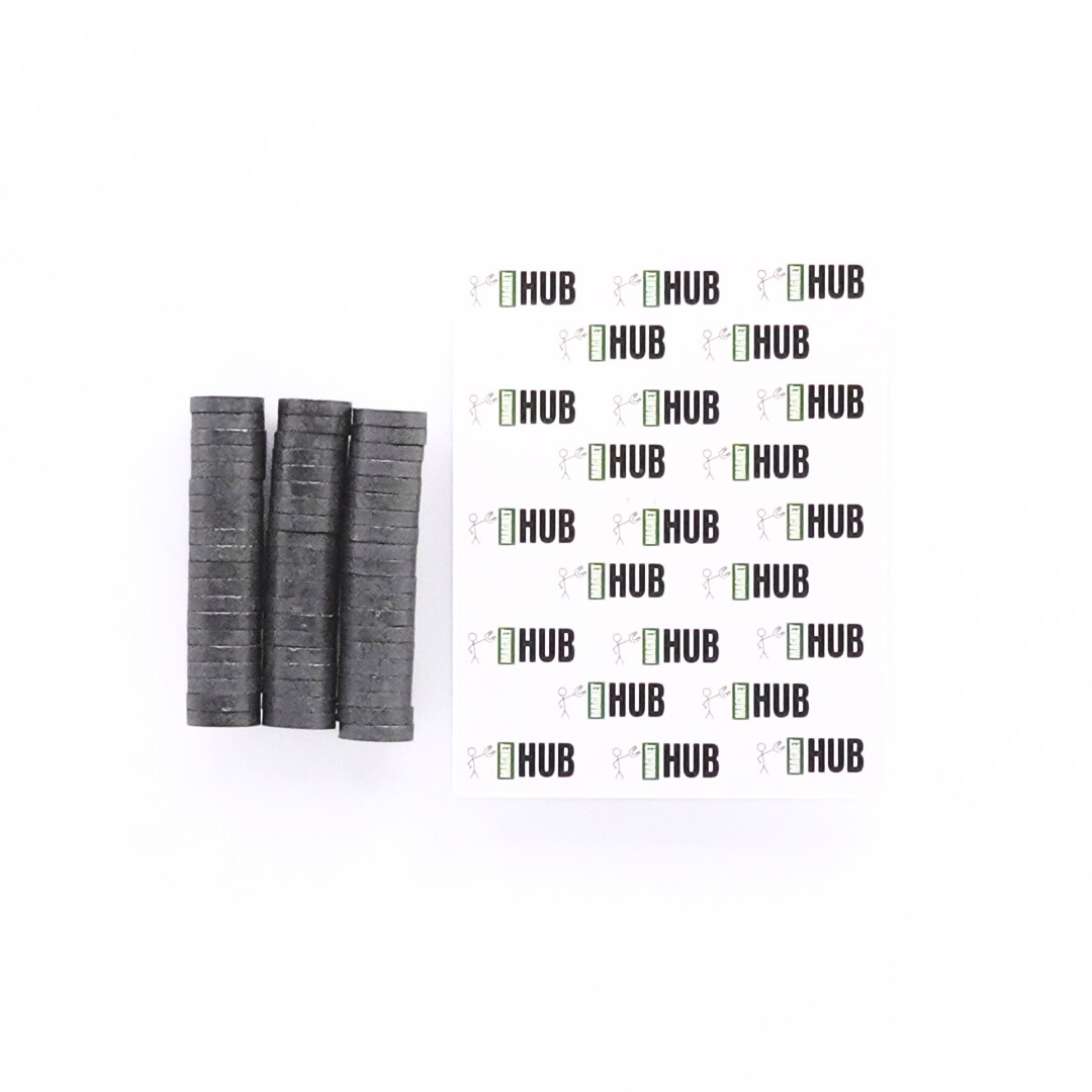 12x2.5mm Y30BH Uncoated Ferrite Disc Magnets (Pack of 60)