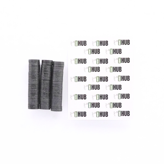 12x2.5mm Y30BH Uncoated Ferrite Disc Magnets (Pack of 60)
