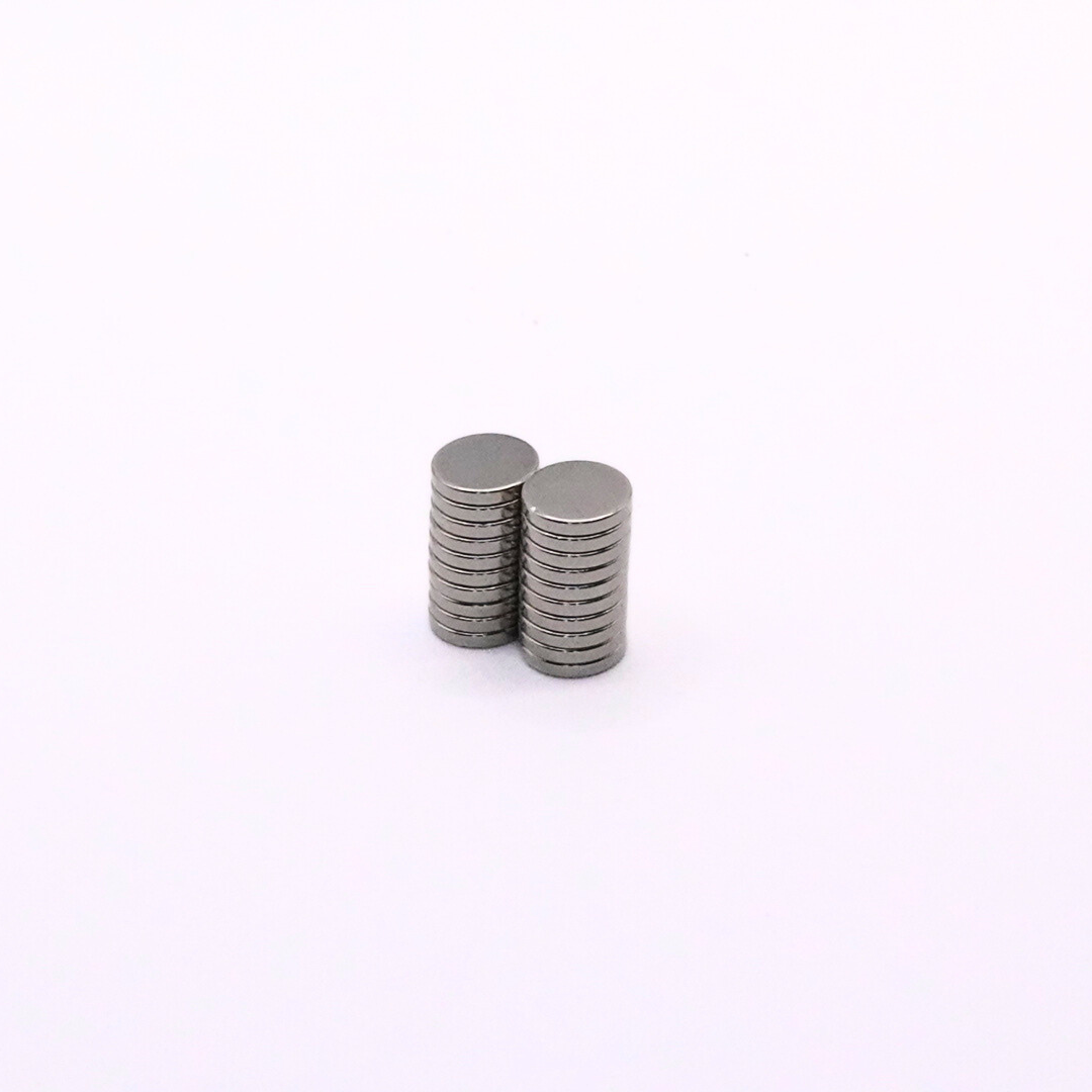 12x2mm N38 Ni Neodymium Discs Magnets (Pack of 20)