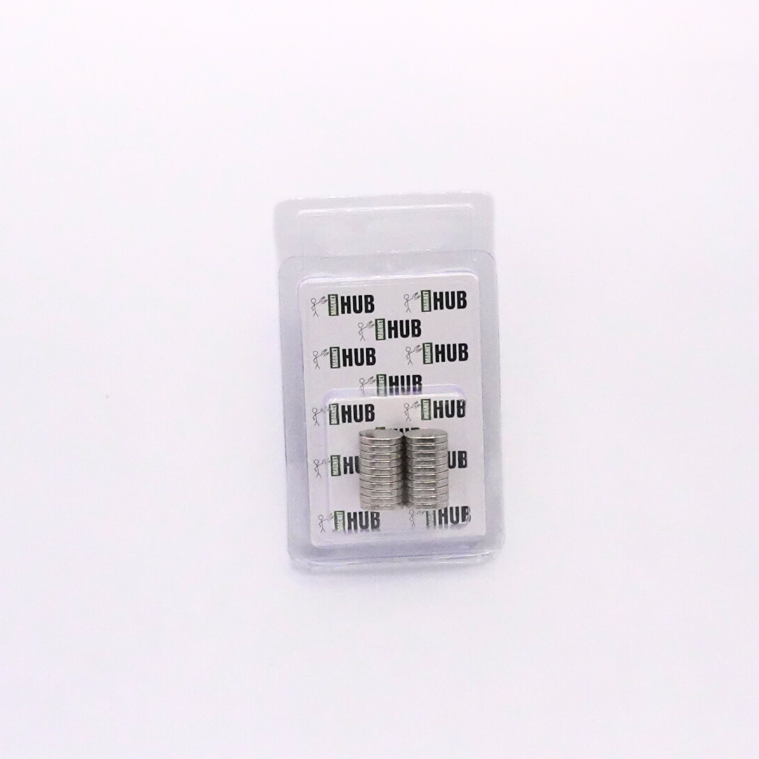 12x2mm N38 Ni Neodymium Discs Magnets (Pack of 20)