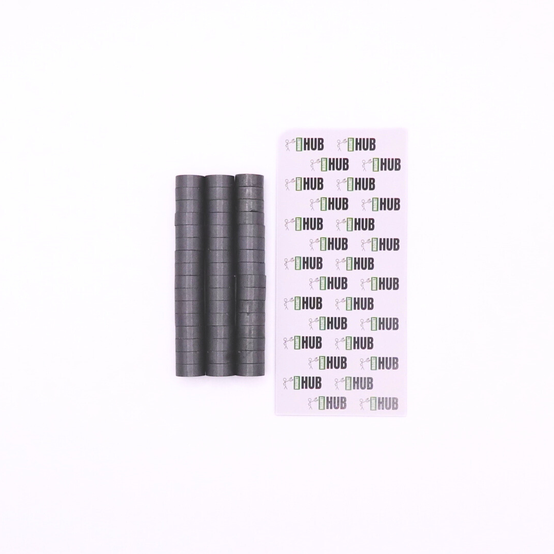 12x5mm Y30BH Uncoated Ferrite Disc Magnets (Pack of 48)