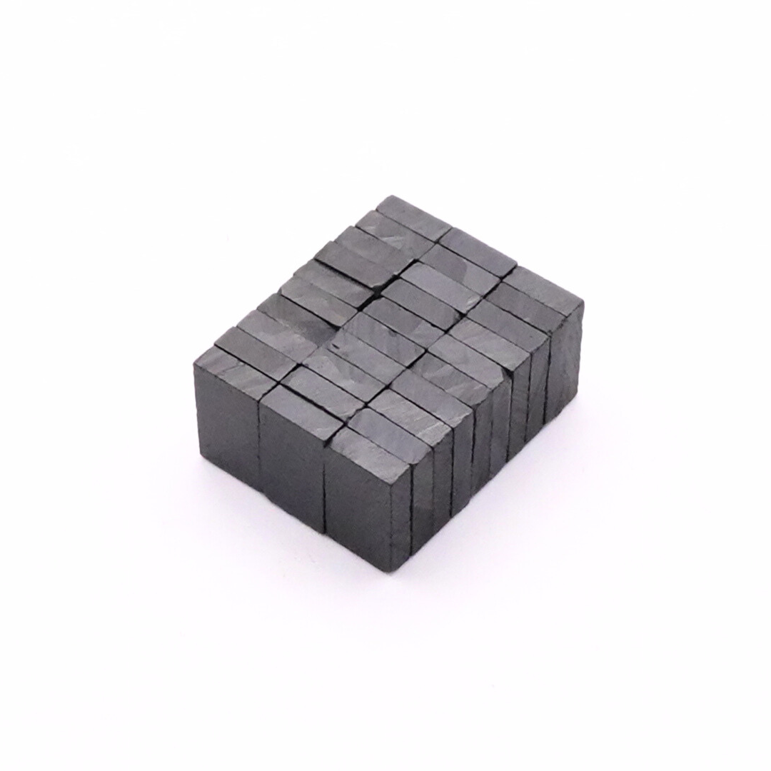 13x8x3mm Y30 BH Uncoated Ferrite Block Magnets (Pack of 30)