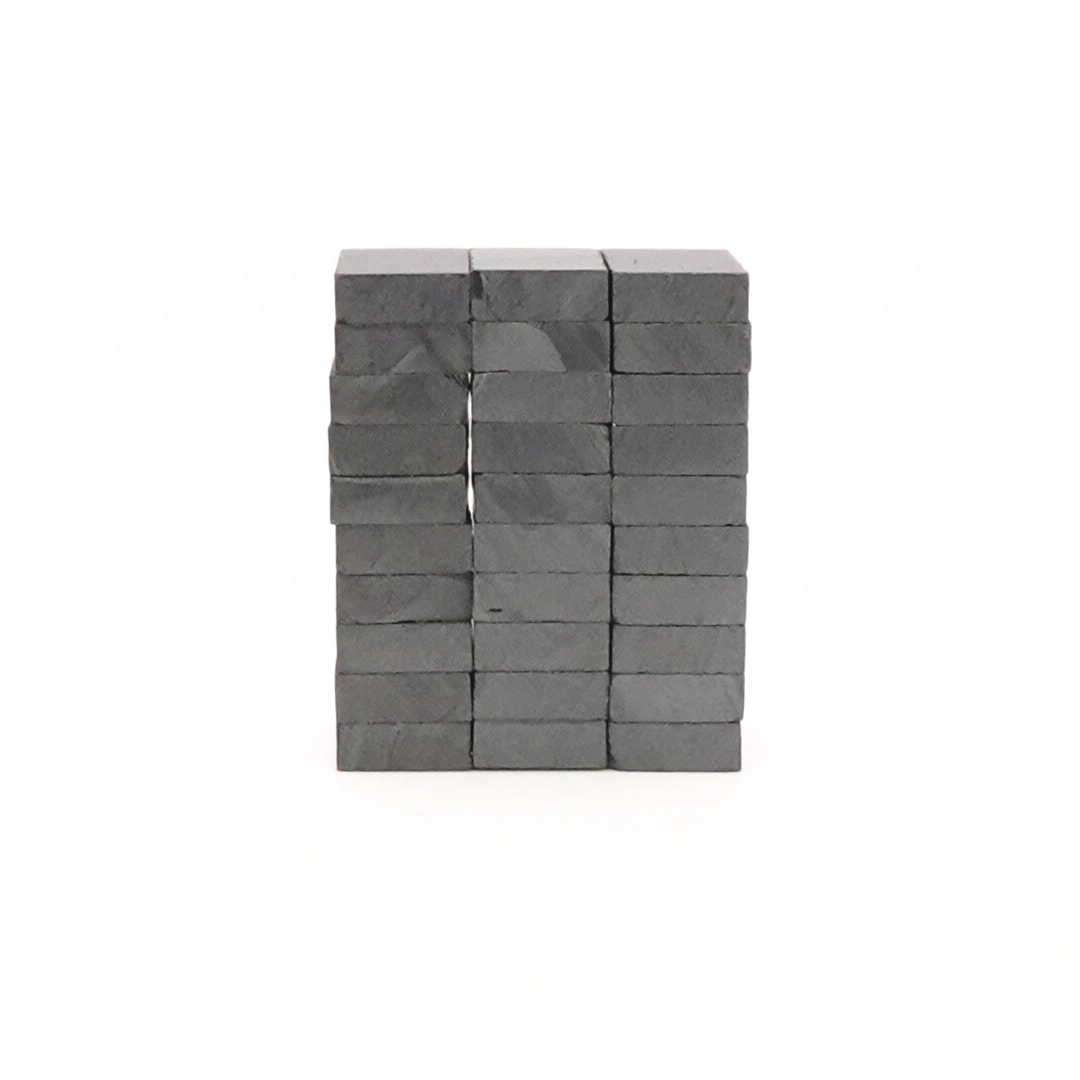 13x8x3mm Y30 BH Uncoated Ferrite Block Magnets (Pack of 30)