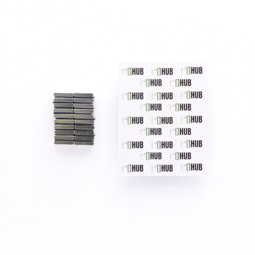 15x9x3mm N38 Ni Neodymium Block Magnets (Pack of 20)