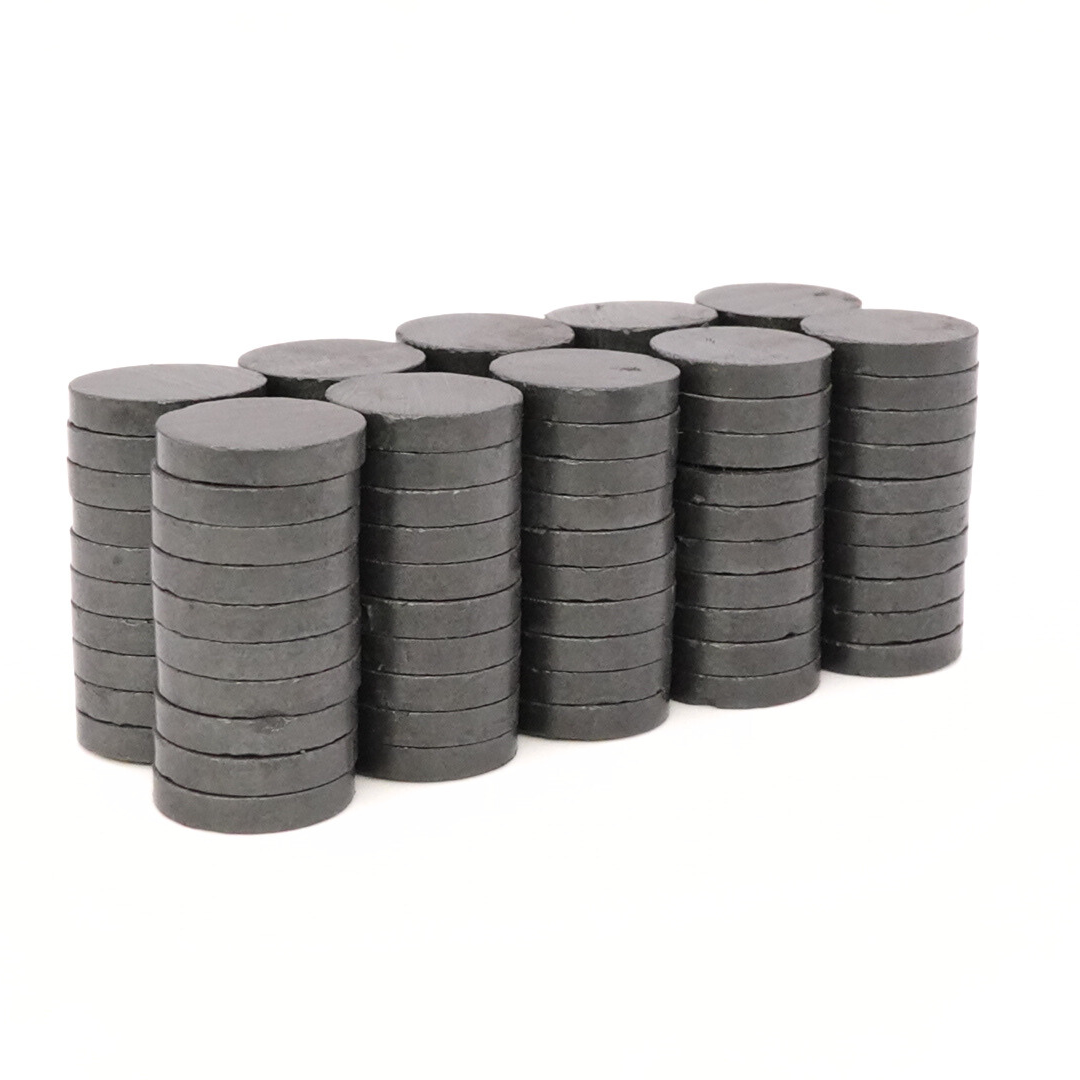 16x3mm Y30BH Uncoated Ferrite Disc Magnets (Pack of 100)