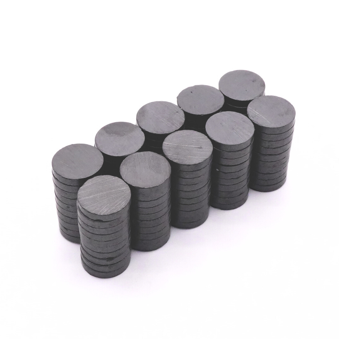 16x3mm Y30BH Uncoated Ferrite Disc Magnets (Pack of 100)