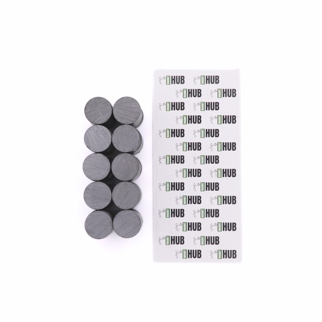16x3mm Y30BH Uncoated Ferrite Disc Magnets (Pack of 100)