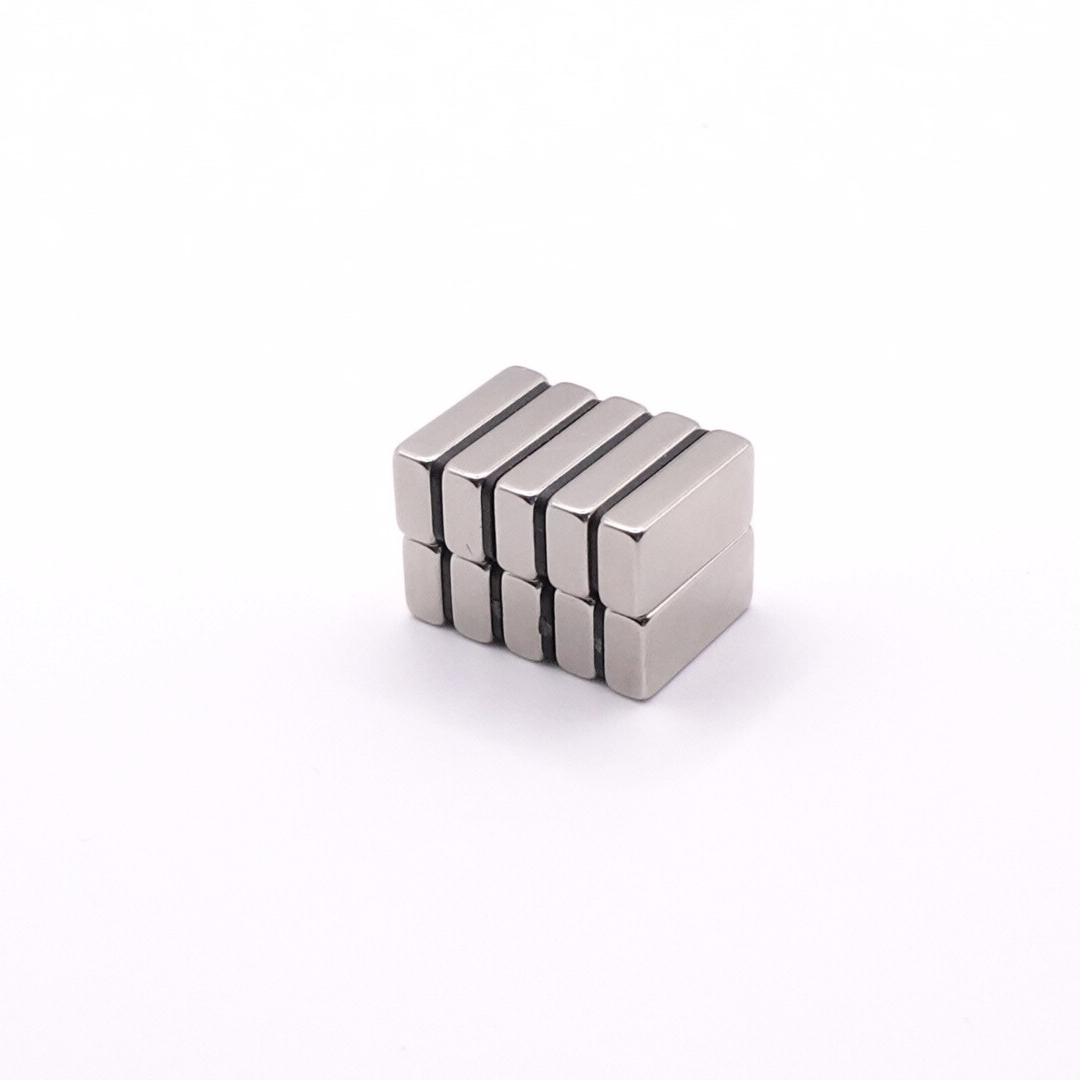 20x10x5mm N38 Ni Neodymium Block Magnets (Pack of 10)