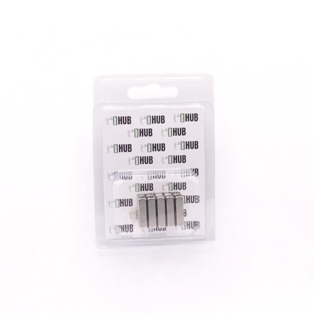 20x10x5mm N38 Ni Neodymium Block Magnets (Pack of 10)