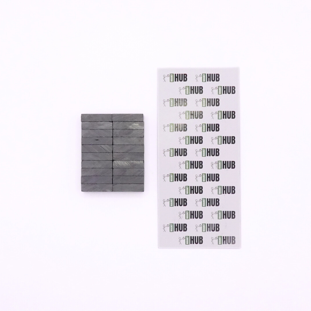 20x10x5mm Y30 BH Uncoated Ferrite Block Magnets (Pack of 20)