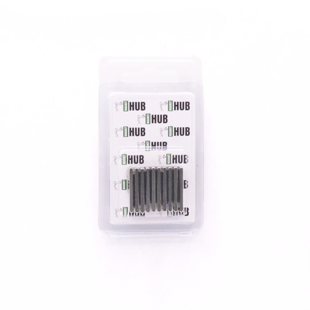 25x7.6x2mm N38 Ni Neodymium Block Magnets (Pack of 10)