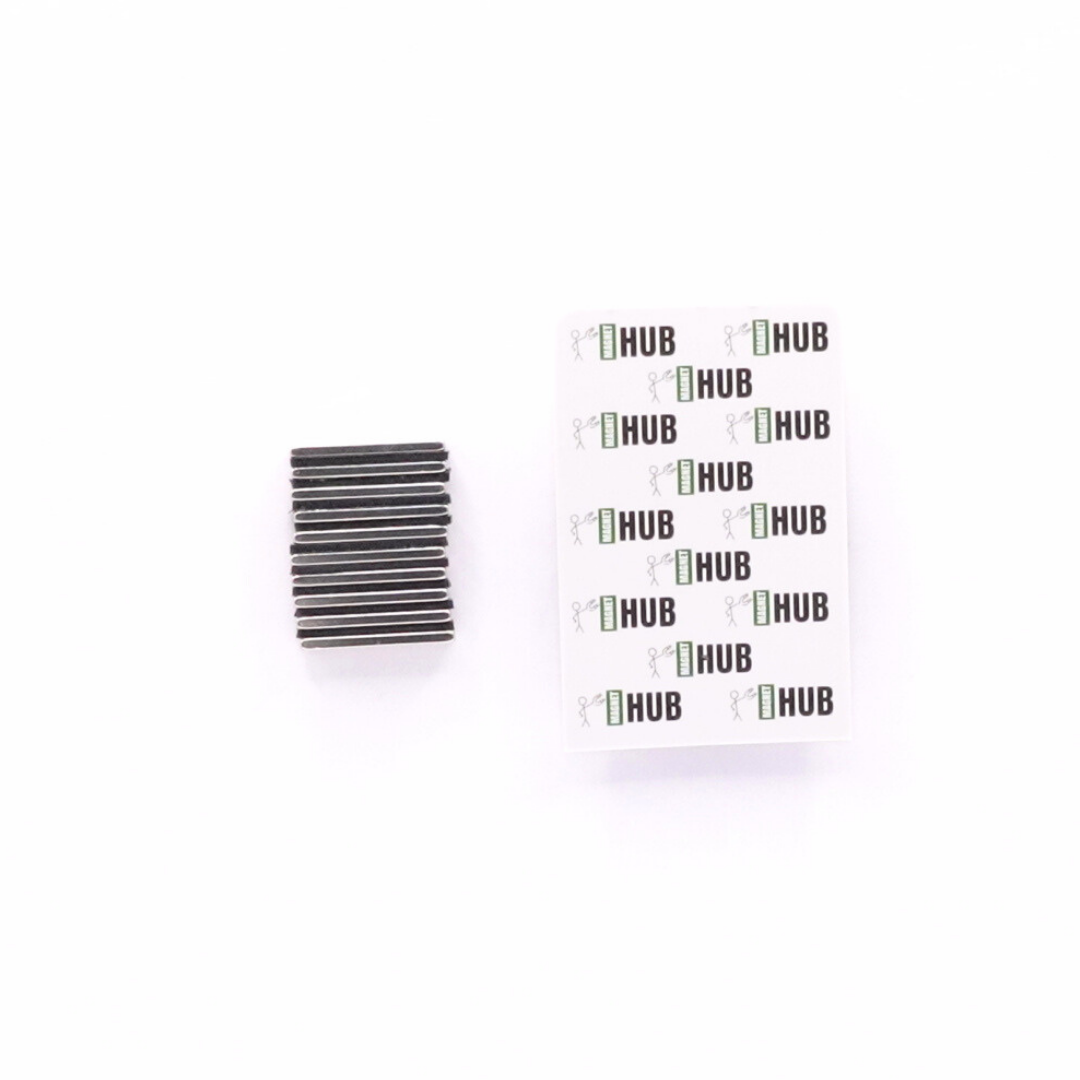 25x7.6x2mm N38 Ni Neodymium Block Magnets (Pack of 10)