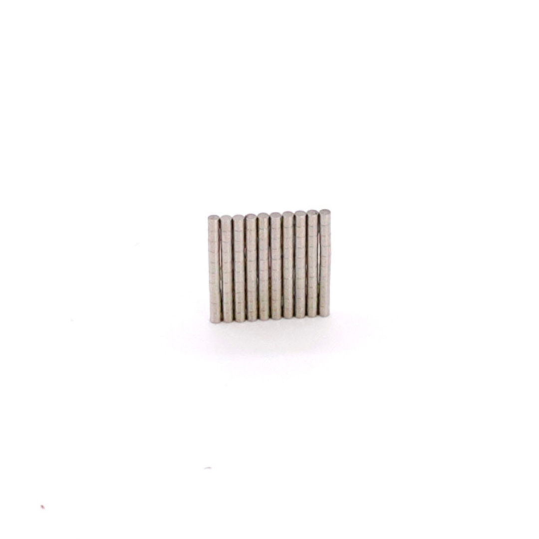 2x2mm N38 Ni Neodymium Discs Magnets (Pack of 100)