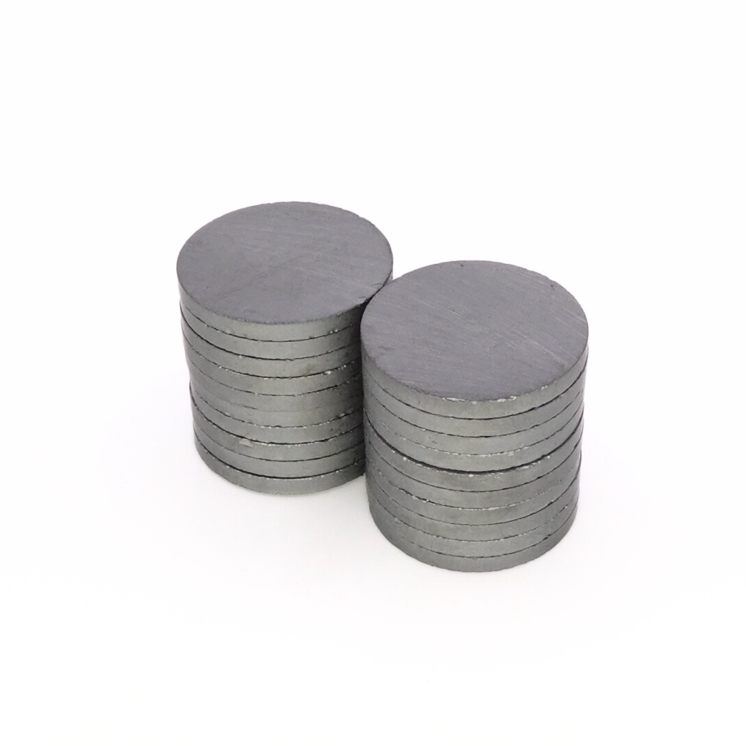 30x3mm Y30BH Uncoated Ferrite Disc Magnets (Pack of 20)