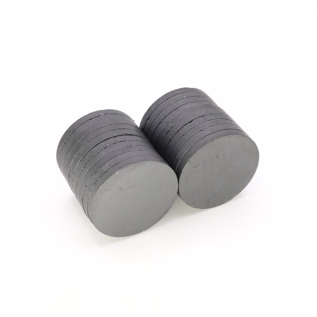 30x3mm Y30BH Uncoated Ferrite Disc Magnets (Pack of 20)