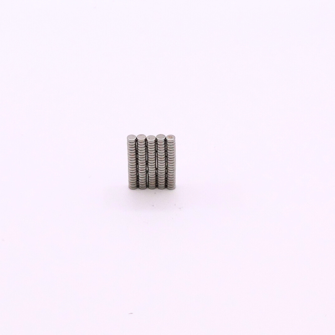 3x1mm N38 Ni Neodymium Discs Magnets (Pack of 100)
