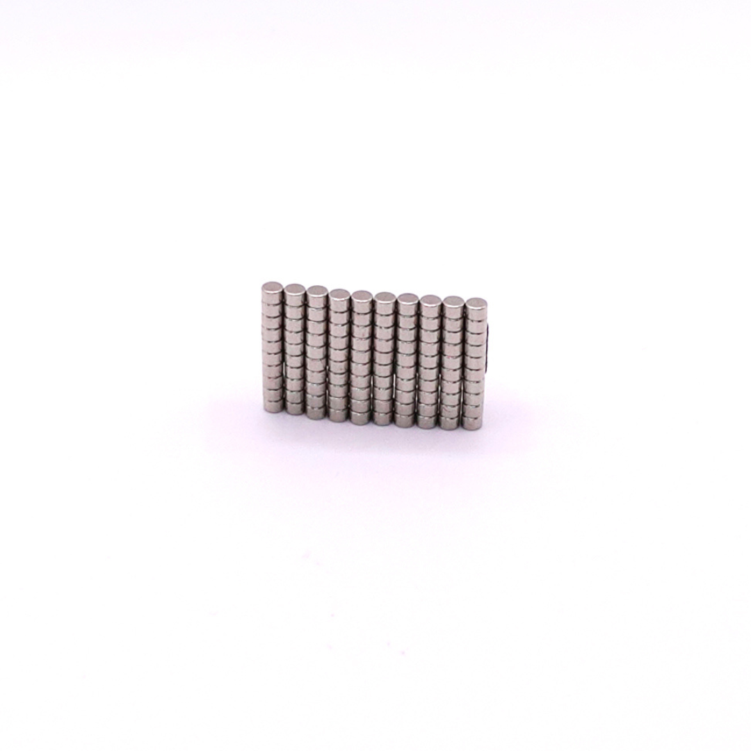 3x2mm N38 Ni Neodymium Discs Magnets (Pack of 100)