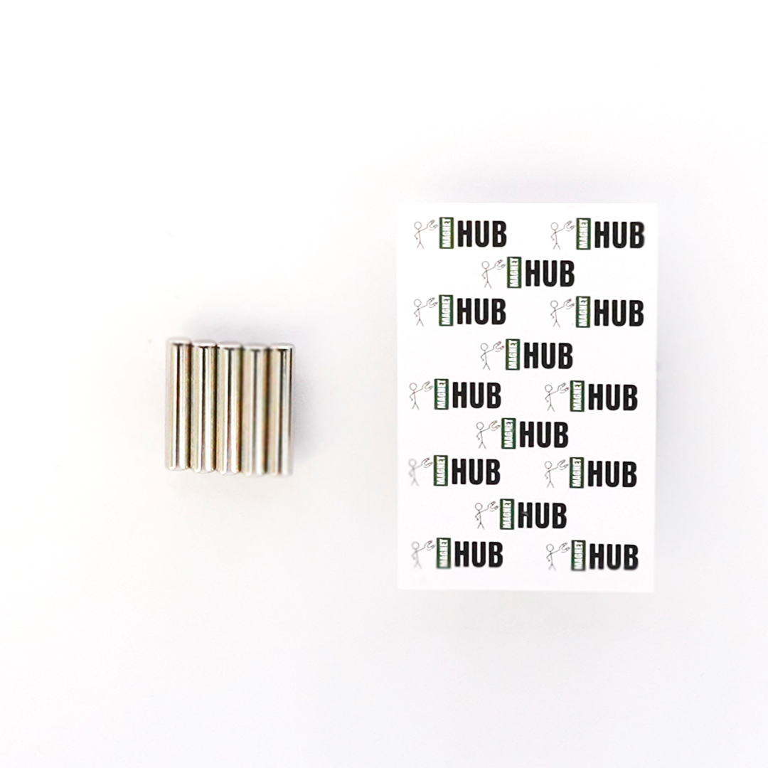 5x25mm N42 Ni Neodymium Discs Magnets (Pack of 5)