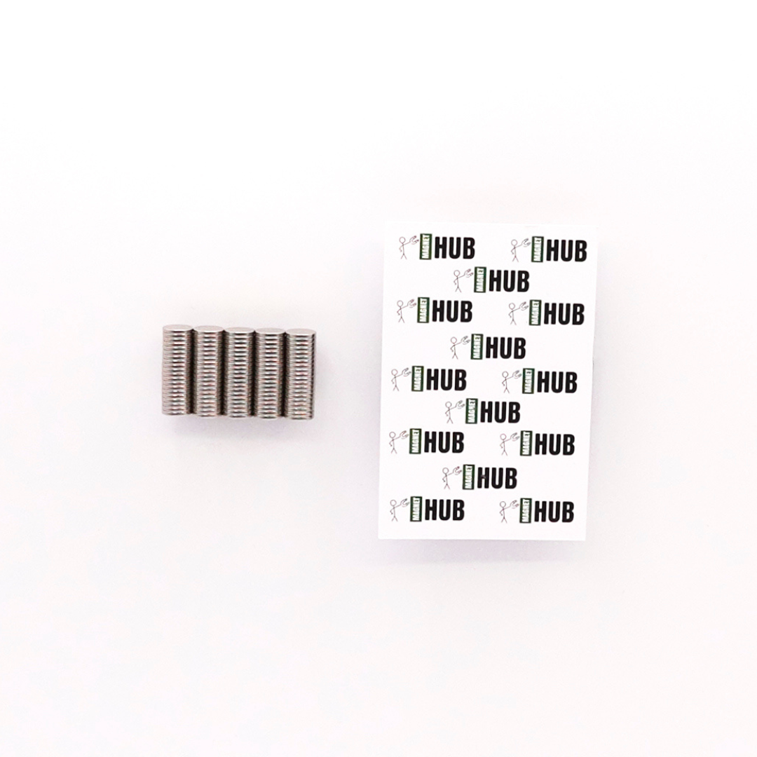 7x1mm N38 Ni Neodymium Discs Magnets (Pack of 100)