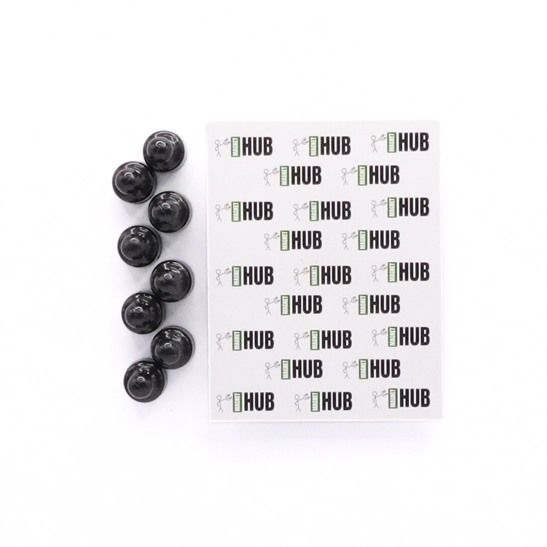 Black Magnetic Pushpin (Pack of 8)