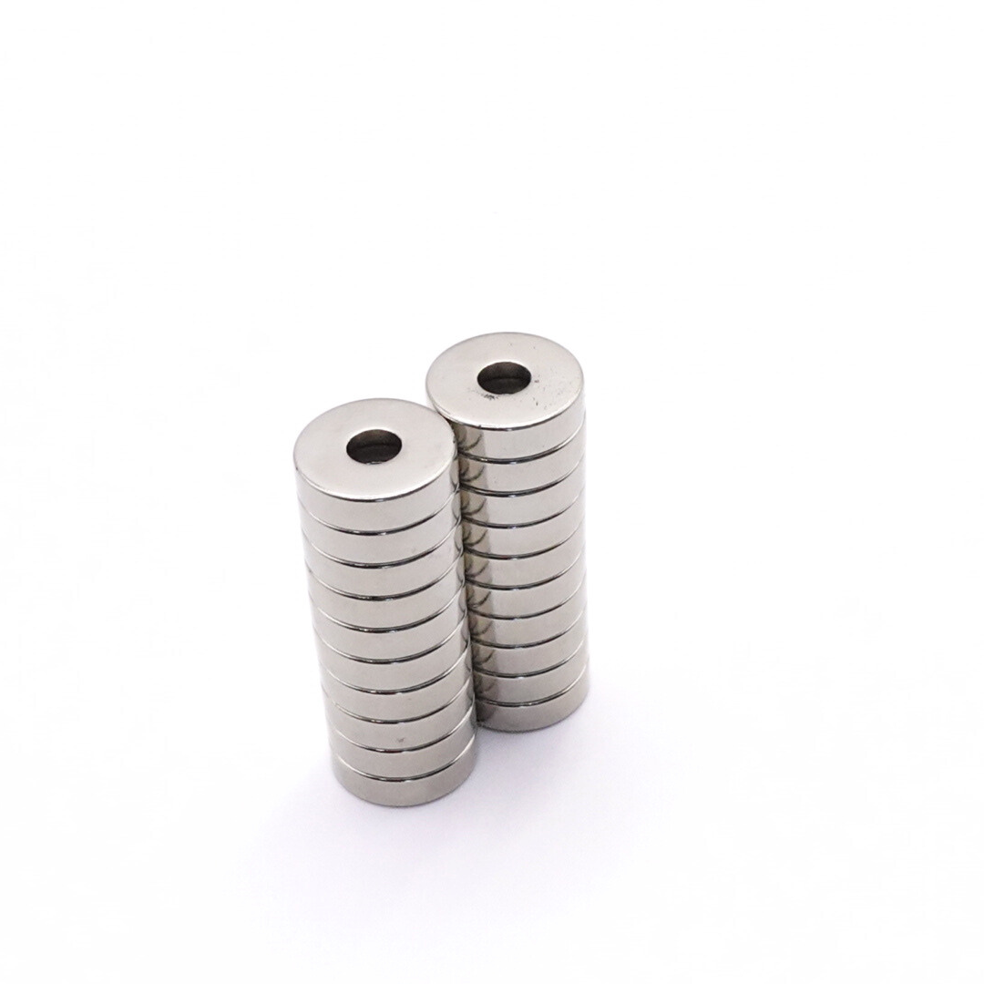 Od15xId5x4mm N38 Ni Neodymium Ring magnets (Pack of 10)