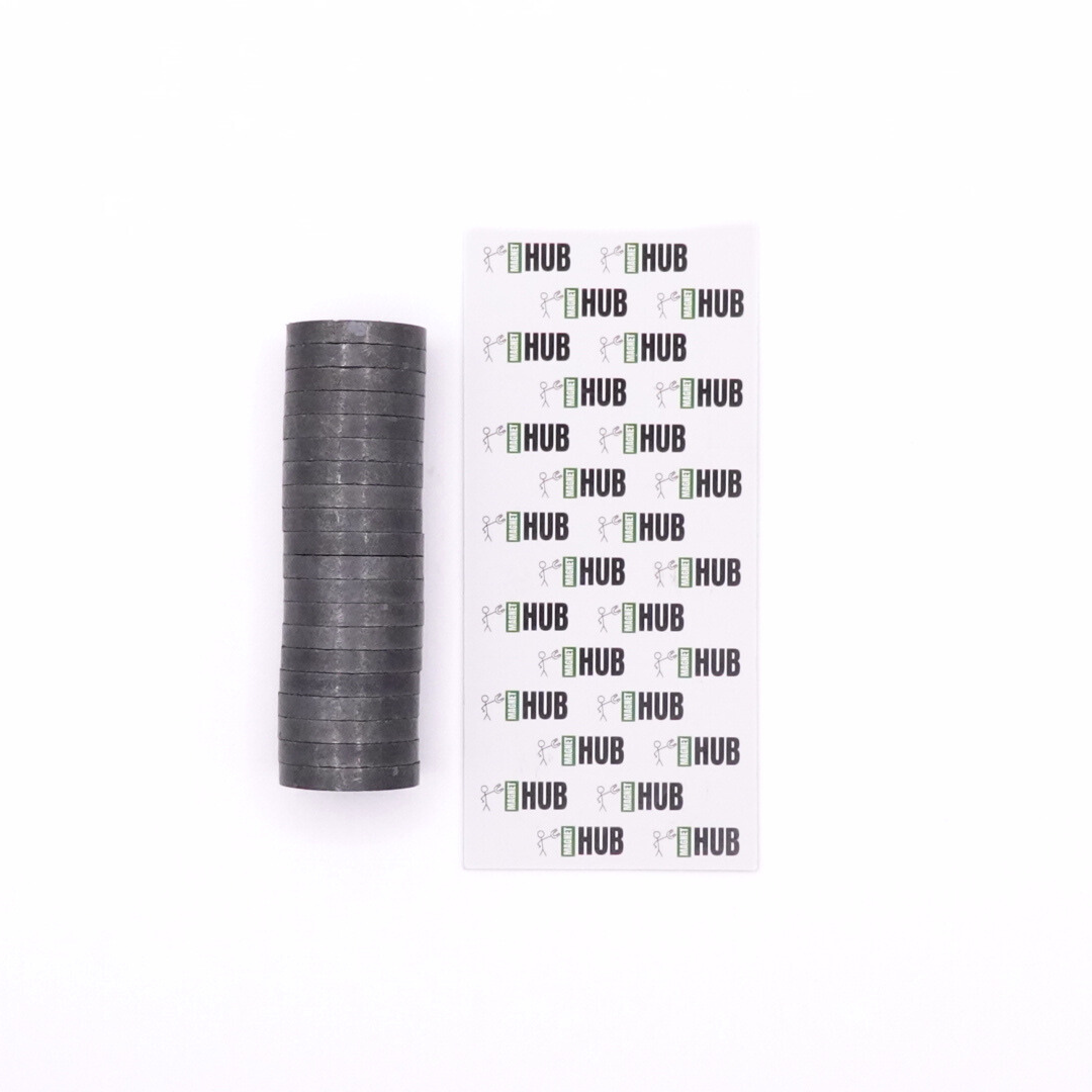 Od25xId10X4mm Y30BH Uncoated Ferrite Ring Magnets (Pack of 20)