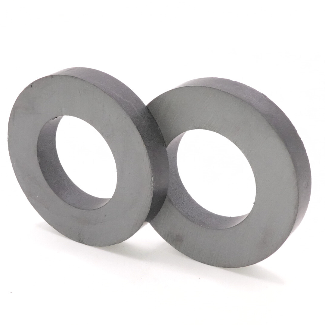 Od60xId32X10mm Y30BH Uncoated Ferrite Ring Magnets (Pack of 2)
