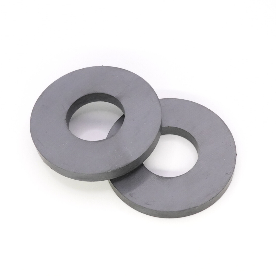 Od72xId32X8mm Y30BH Uncoated Ferrite Ring Magnets (Pack of 2)