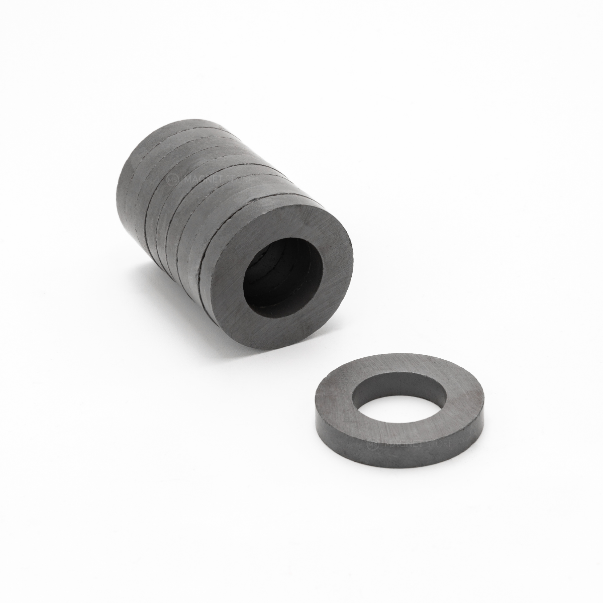 Od32xId18X5.5mm Y30BH Uncoated Ferrite Ring Magnets (Pack of 10)
