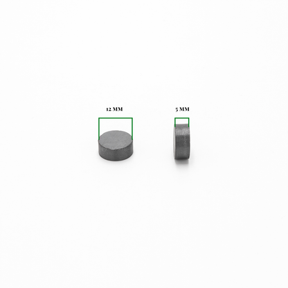 12x5mm Y30BH Uncoated Ferrite Disc Magnets (Pack of 48)