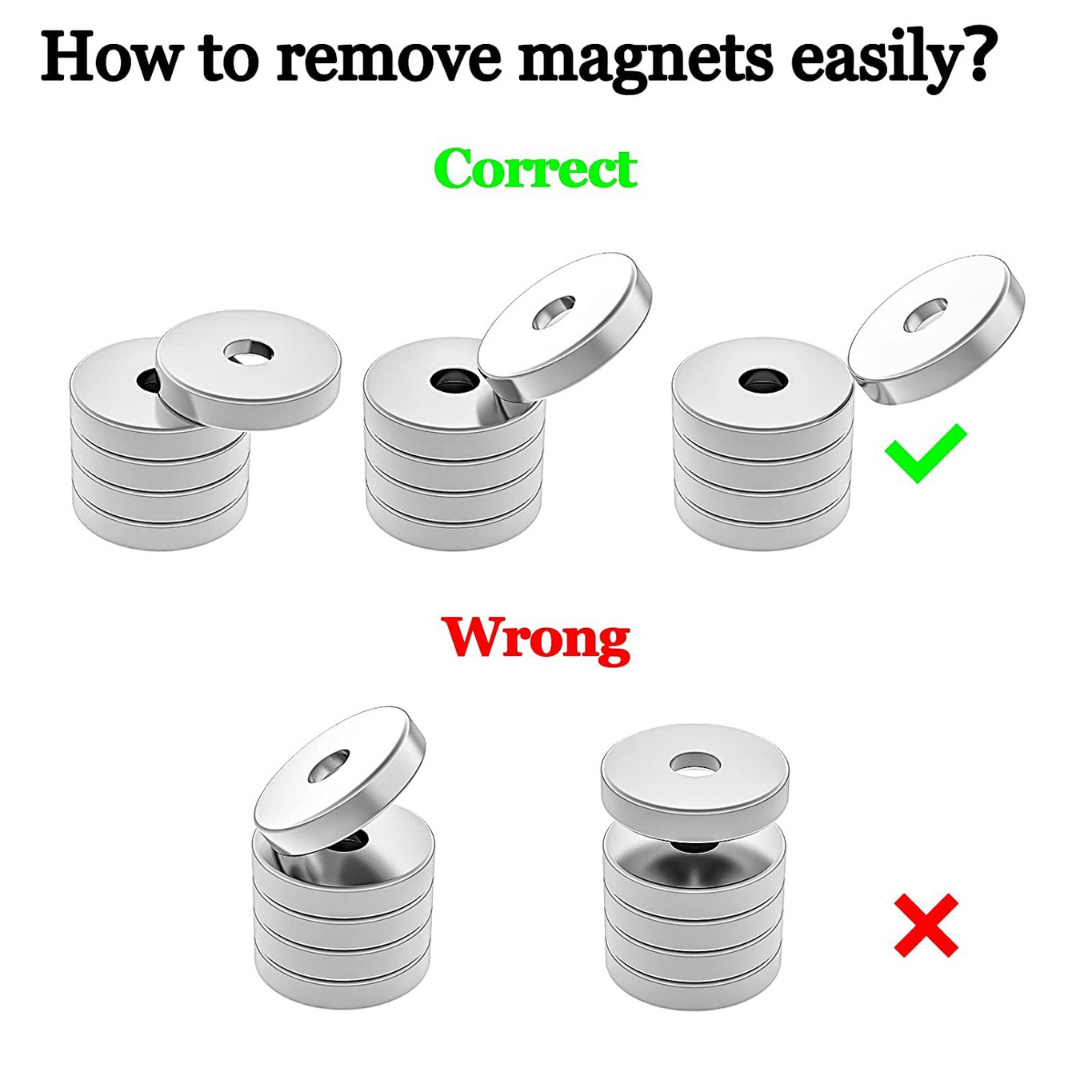 Od20x5.5/D3x3mm N35 Ni Neodymium Countersunk magnets (Pack of 10)