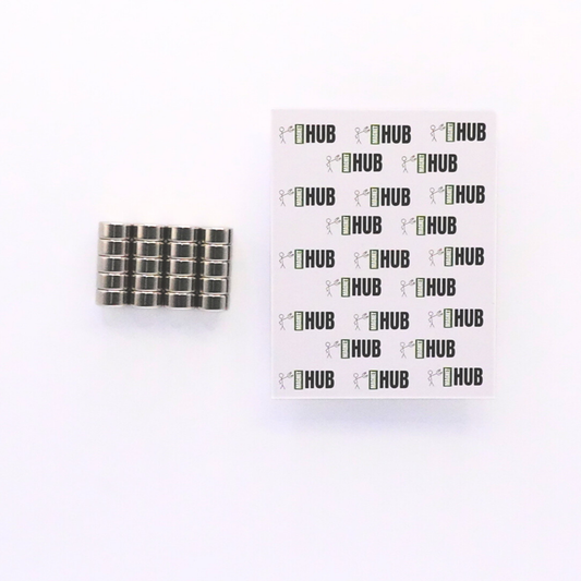 10x5mm N38 Ni Neodymium Discs Magnets (Pack of 20)