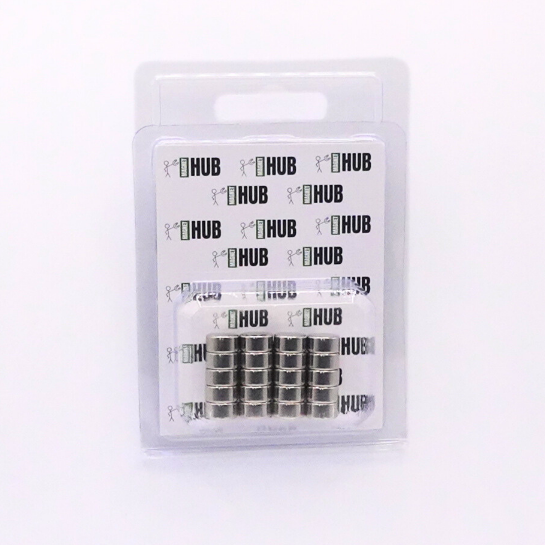 10x5mm N38 Ni Neodymium Discs Magnets (Pack of 20)