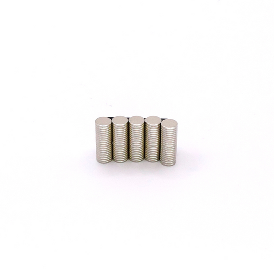 7x1mm N38 Ni Neodymium Discs Magnets (Pack of 100)