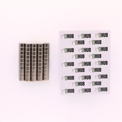 8x5mm N38 Ni Neodymium Discs Magnets (Pack of 50)