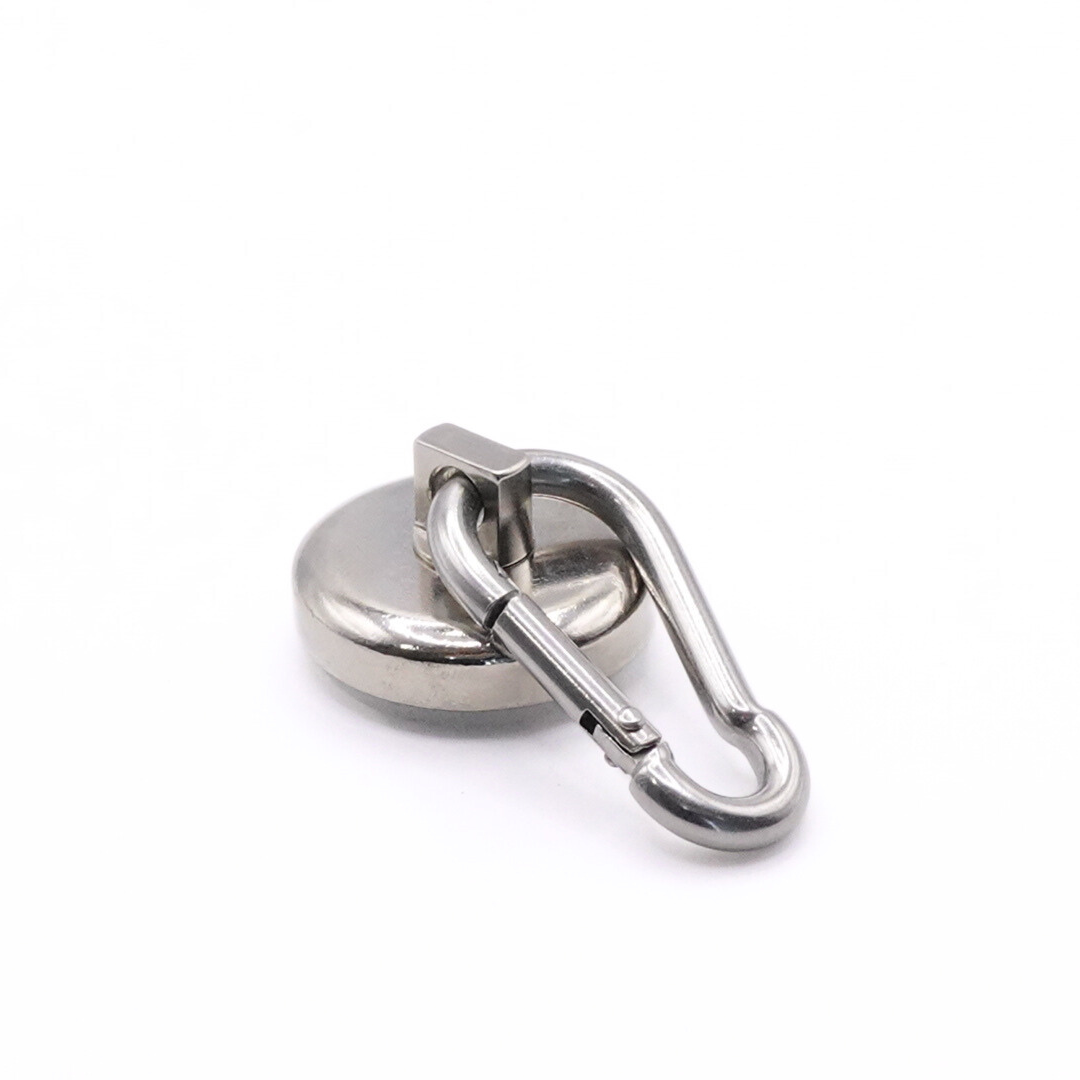 NL36 N35 Neodymium Pot Magnet with Carabiner-Rotation
