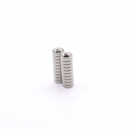 Od10xD6.5/D4x3mm Ni N38 Neodymium Countersunk magnets (Pack of 20)