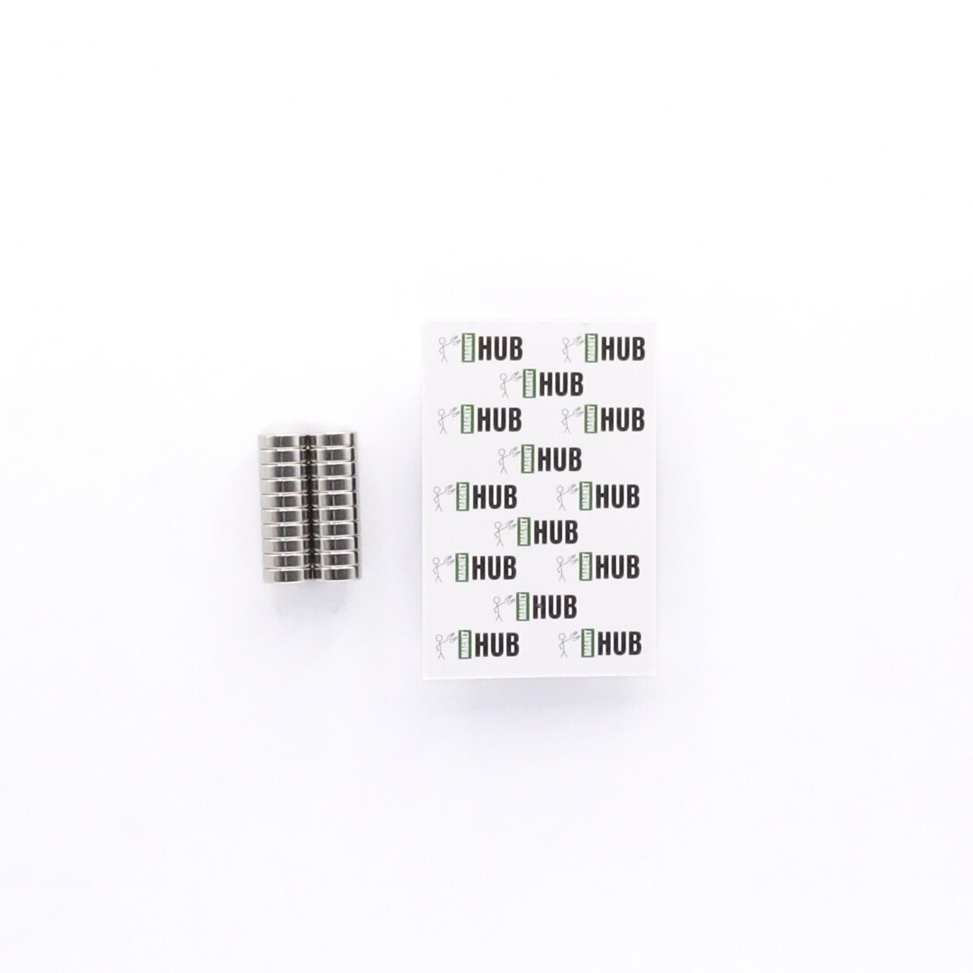 Od10xD6.5/D4x3mm Ni N38 Neodymium Countersunk magnets (Pack of 20)